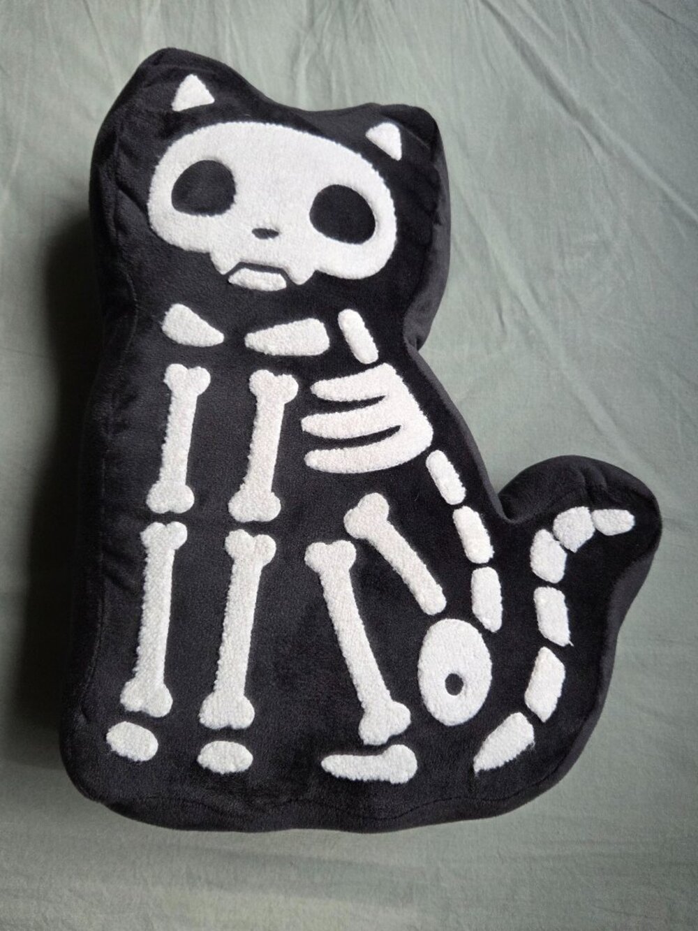 Skeleton Cat Pillow by Claire's